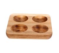 KOCKSHION Wooden Egg Tray 4 Slots Break-resistant Acacia Wood Egg Rack for Kitchen, Dining Room, and Fridge Display