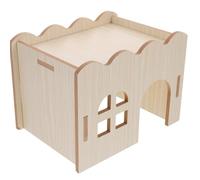 KOCKSHION Wooden Hamster House for Hamsters and Guinea Pigs, Comfortable and Wear-resistant Small Pet Hideout with Wavy Ladder, Gift for People Who Have Small Pets to Sleep and Relax