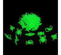 kockuu 56pcs Spider Rings Glow in The Dark Plastic Bugs Insects Ring Toys for Kids Toddlers Halloween Party Favors Trick or Treat Rings April Fool's Day Prank Gifts
