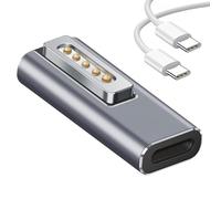 kocomio Magnetic USB C to Magnetic 2 Male to Female Adapter Safe 2 PD 100W Power Fast Charging Converter for 2013-2015 MacBook Pro Air with 100W/5A USB C Cable (1.5M)