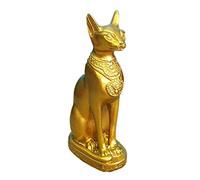 Kocris Casa Cat Goddess Bastet Aquarium Decorations Ancient Egypt Fish Tank Reptile Turtle Lizard Spider Tanks Terrarium Egyptian Temple Décor Ornament Pet Gold