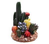 Kocris Casa Succulents Cactus Plant Fish Tank Decorations Desert Oasis Decor Sculpture Collection Reptile Turtle Lizard Spider Tanks Terrarium Figurine Statue Décor Ornament Pet