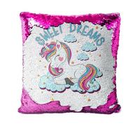 Koctaup Sequin Pillow Covers - Cute Unicorn Throw Pillow Case Funny Gag Gifts Reversible Decorative Throw Cushion Case 16 x 16 Inches (Style 5)