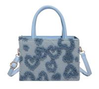 Koctaup Women's The Tote Bag, PU Leather Handbag Crossbody Bag with Zipper, Shoulder Bags for Travel Work School Picnic (Blue)