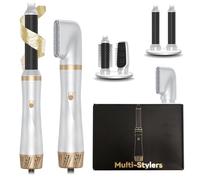 Kocusu 5 in 1 Hair Styler 35,000 RPM,Magic Styler with Hot Air Brush,Airwrap with Hairdryer,Round Brush and Air Curler for Wavy,Curling,Straightening,Volumise,3 Speeds (White)
