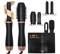Kocusu 6 in 1 Hair Styler,Air Stylers 35000 RPM,Magic Styler with Hot Air Brush,1000W Hair Dryer Brush,3 Speeds Diffuser Hairdryer and Auto Curling Iron for Straight,Curls,Smoothing