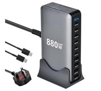 Kocusu 880W USB C Charging Station, 10 Ports GaN4 USB Charger Block, Multiport Fast Charging Station with 6 USB-C & 4 USB-A, Charging Power Hub Compatible with iPhone, MacBook, Galaxy, MacBook