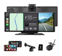 Kocusu Car Tablet Pro Max 2025 10.26",Apple Car Play Screen with 4K Front Dash Cam and Rear 1080P,Wireless CarPlay Screen with Reverse Assist Function,64G TF,Voice Control,Bluetooth for Most Vehicle