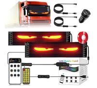 Kocusu Devil LED Eyes for Trucks, 2PCS Lorry Eyes Lights for Windshield, 24"x5" DIY Dynamic Devil Eyes Light, Programmable Display with Remote Control and App for Car, Truck, RV, Shops, Bars