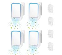 Kocusu Plug-In Ionic Air Purifier, 4 Pack Plug in Negative Air Purifier, Portable Mini Negative Ion Air Freshener Filter-Free, Quiet Odour Remover, Mini Air Purifiers for Room, Toilet, Office, Bedroom
