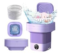 Kocusu Portable Washing Machine 15L 2Kg,2 in 1 Mini Washing Machine and Dryer with 3 Cleaning Modes and Handle for Travel,Dorms,Apartments,RV,Sock,Purple