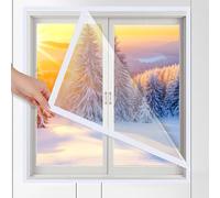 Kocusu Window Insulation Kit,High Transparency,PVC Window Insulation Film for Summer to Keep Cold Out,Adjustable Thermal Windows Cover with Nylon Tape Easy to Open for Windows,Door,2 * 2M