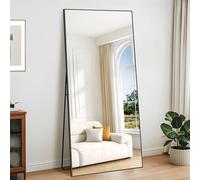 KOCUUY Black Full Length Mirror 76" x 34", Extra Large Full Body Mirror Free Standing,Oversized Metal Framed Leaning Against Rectangle Wall Floor Mirror for Living Room Dressing Room Entryway