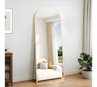 KOCUUY Gold Arched Full Length Mirror, 179 x 65 cm Floor Wall Mirror, Standing or Leaning Full Body Mirrors with Aluminum Alloy Frame, Suitable for Bedrooms, Hallway