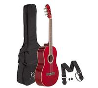Koda 3/4 Classical Guitar, nylon strings, 5mm gig bag, strap & picks (Red)