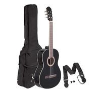 Koda 39" Classical Guitar, nylon strings, 5mm gig bag, strap & picks (Black)