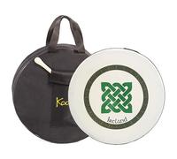 Koda Irish Bodhran 14" x 3" with Bag & Beater (Green Square Celtic Knot)