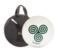Koda Irish Bodhran 16" x 4" with Bag and Beater (Newgrange Swirl Green)