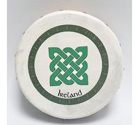 Koda Irish Bodhran 8" x 1.5" with Beater (Green Square Celtic Knot)