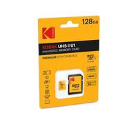 KODAK 128GB Class 10 UHSI U1 MicroSDXC Card with Adapter 10x Write Speed
