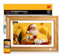 Kodak 14.1 Inch Smart WiFi Digital Picture Frame 1920x1080 Touch Screen,Auto-Rotate, Built in 32GB Memory, 10GB Free Cloud Storage is Provided for The Product(Wood)