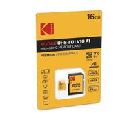 KODAK 16GB Class 10 UHSI U1 MicroSDHC Card with Adapter 10x Write Speed