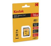Kodak - 16GB UHS-I U1 V10 SDHC/XC SD Card - Memory Card - Read Speed 85MB/s Max - Write Speed 25MB/s Max - Storage of Full HD Videos and High Definition Photos - SD Card