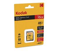 Kodak - 16GB UHS-I U1 V10 SDHC/XC SD Card - Memory Card - Read Speed 85MB/s Max - Write Speed 25MB/s Max - Storage of Full HD Videos and High Definition Photos - SD Card