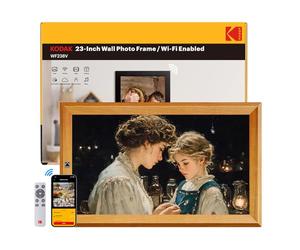 KODAK 23.8" X-Large WiFi Digital Picture Frame - 1920x1080 FHD IPS Display with 32GB Storage, Auto-Rotate, Remote Control, Wall Mountable, Compatible with Alexa, for Family