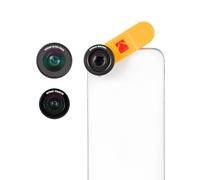 Kodak 3-in-1 Smartphone Lens Set Consisting of A 100° Wide-Angle, 15X Macro and 170° Fisheye Lens (Universal Clip Mount, also Works with Multicams & Front Cameras) - KPA001