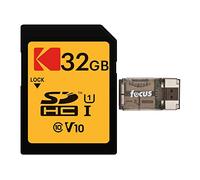 Kodak 32GB Class 10 UHS-I U1 SDHC Memory Card Bundle with All-in-One Card Reader (2 Items)