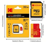 KODAK 32GB Micro SD Class 10 U3 V30 Card For Nextbase 412GW 512GW 612GW Dash Cam