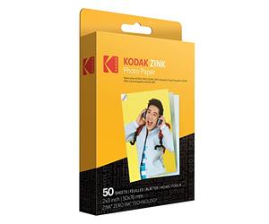 KODAK 5.1x7.5 cm (2x3) Sticky-Backed Zink Photo Paper (50 Sheets) - Compatible with Step Slim, Printomatic+, Smile+, Step Touch