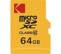 64GB Kodak MicroSDXC Memory Card, Class 10, 85MB/s Read, 25MB/s Write, inc. SD A