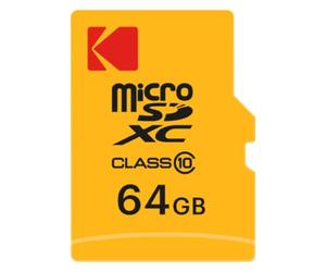 Kodak 64GB Class 10 MicroSD Memory Card with SD Adapter