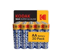 Kodak | AA Batteries 20 Pack | Double A | Disposable Household Alkaline | 1.5V