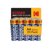 Kodak | AA Batteries 20 Pack | Double A | Disposable Household Alkaline | 1.5V