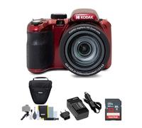 Kodak AZ421 PIXPRO Astro 16MP Digital Camera (Red) with 32GB SD Card and Accessory Bundle