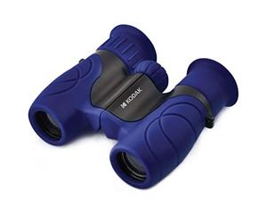 KODAK BCS100 Kids Binoculars 8x, Compact and Ergonomic Binoculars, Soft Rubber, Strap and Carrying Case Included - Blue, Ideal for Boys and Girls 3 to 12 Years, Outdoor Games and Observation