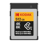 Kodak CFexpress Type B 512GB Memory Card with 1800MBps Read and 1200MBps Write (EKMCFX512GK)