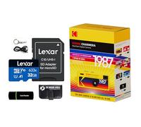 Kodak Charmera Key Chain Digital Camera (Random Style Blind Box) with Lexar 32 GB Micro SDHC Card and Reader, Memory Card Wallet Bundle