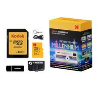 Kodak Charmera Millennium Key Chain Digital Camera (Random Style Blind Box) with 32 GB Micro SDHC Card and Reader, Memory Card Wallet Bundle