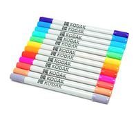 Kodak Colorful Fine & Chisel Double/Twin Tip Markers For 2x3 Photo Paper (Printomatic, Mini Shot, Mini 2) - Pack of 12