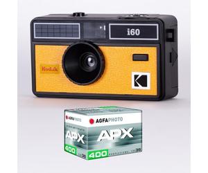 KODAK DA00258 KODAK i60 Camera Pack and 1 400 ISO Film 36 Poses, 31 mm Optical Lens, Suitable for ISO 200/400/800 Films, for 35 mm Colour Films - Yellow