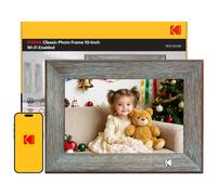 KODAK Digital Photo Frame 10 inch, WiFi Digital Picture Frame with 32GB Internal Memory, HD IPS Touchscreen, Classic Wood Electronic Digital Frame,