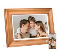 KODAK Digital Photo Frame 10 Inch, WiFi Digital Picture Frame with 32GB Memory, FHD 1920x1200 IPS Touchscreen, Wooden Smart Electronic Picture Frame ShareS Photo, Video and Music with Family Instantly
