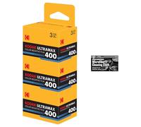 Kodak Eastman UltraMax 400 Color Negative Film (35mm Roll Film, 36 Exposures) - 3-Pack with Microfiber Cleaning Cloth
