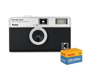 Kodak Ektar H35 Film Camera - Black (Camera + 24 Exposure Ultra Max 35mm Film)