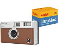 KODAK EKTAR H35 Half Frame Film Camera (Brown, Bundle with 24Exp Film)