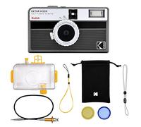 KODAK EKTAR H35N Half Frame Film Camera, 35mm, Reusable, Focus-Free, Bulb Function, Built-in Star Filter, Coated Improved Lens (Film & AAA Battery are not Included) (Striped Black, Premium Kit)